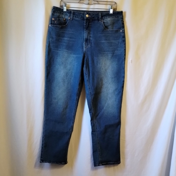 FRYE Denim - Frye Women's Straight Leg Jeans in Dark Blue Wash